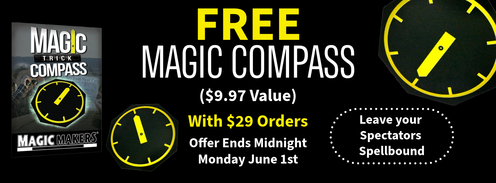 Free Magic Compass Offer Banner