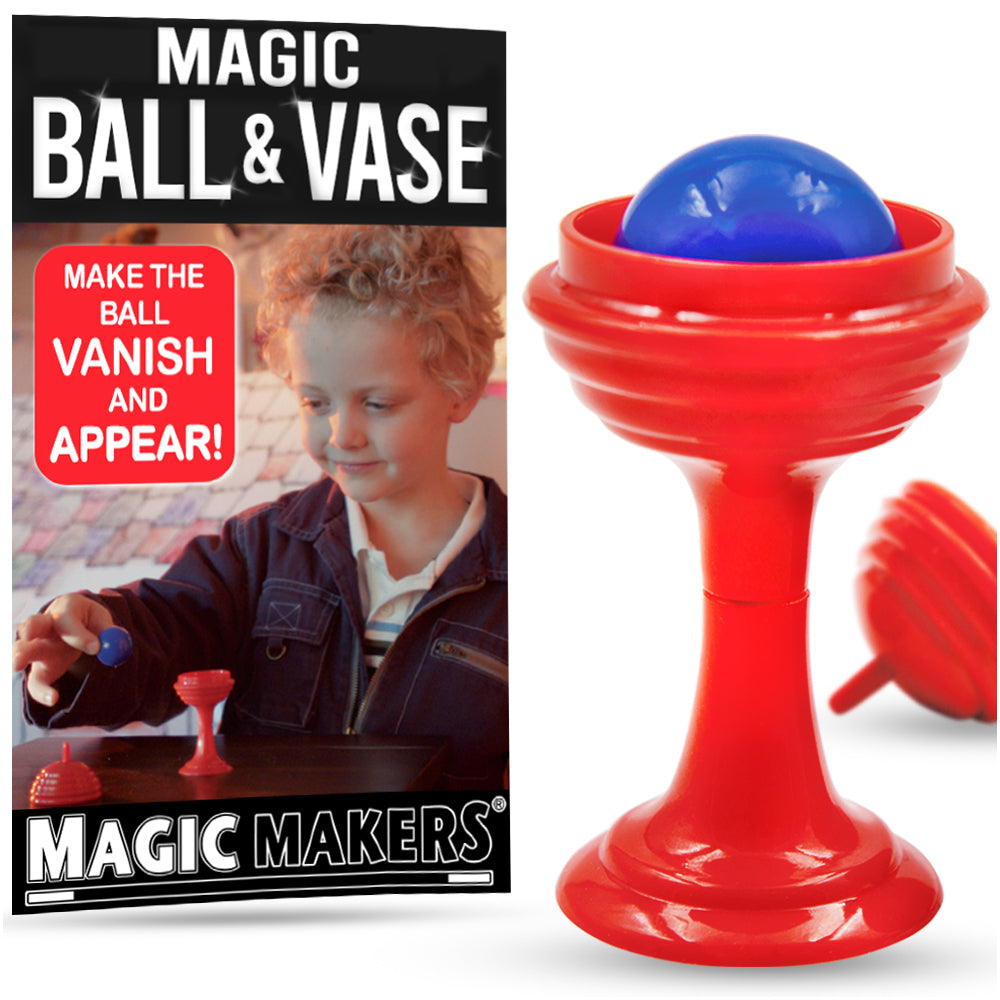 Close-up of the Magic Ball & Vase by Magic Makers, a 3.5-inch tall vase with a mysterious ball inside, ready to amaze.