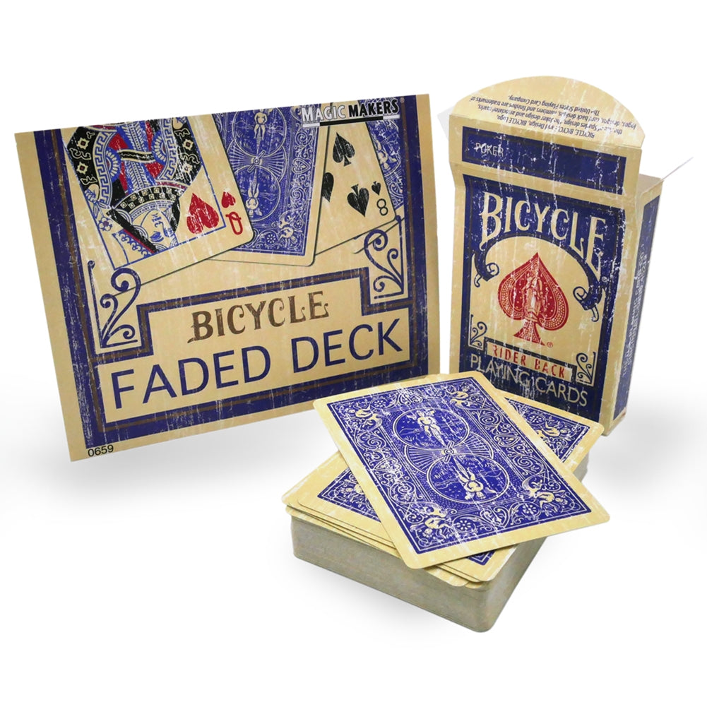 Bicycle Rider Back Faded Blue Deck