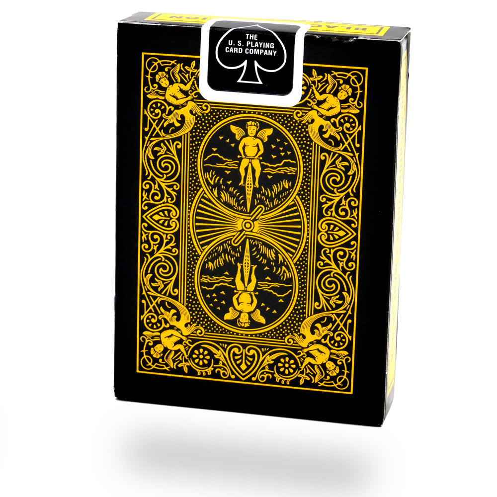 Magic Black Scorpion Bicycle Deck | Black & Yellow Gaff Deck