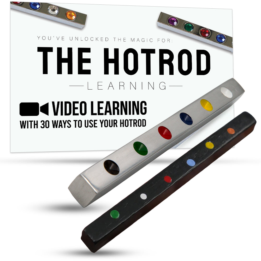 Vibrant Street HotRod magic trick prop in lightweight aluminum, showcasing six colorful dots ready for a stunning color-changing illusion.