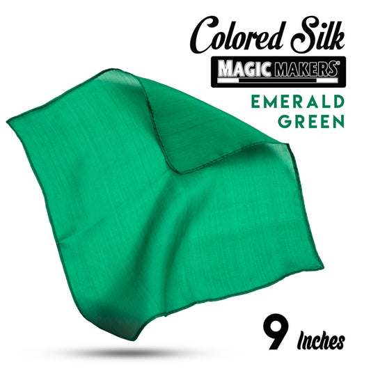 Emerald 9 inch Colored Silks SINGLE