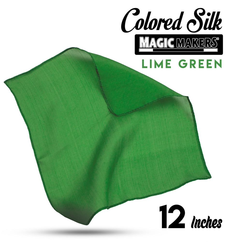 Green 12 inch Colored Silks SINGLE