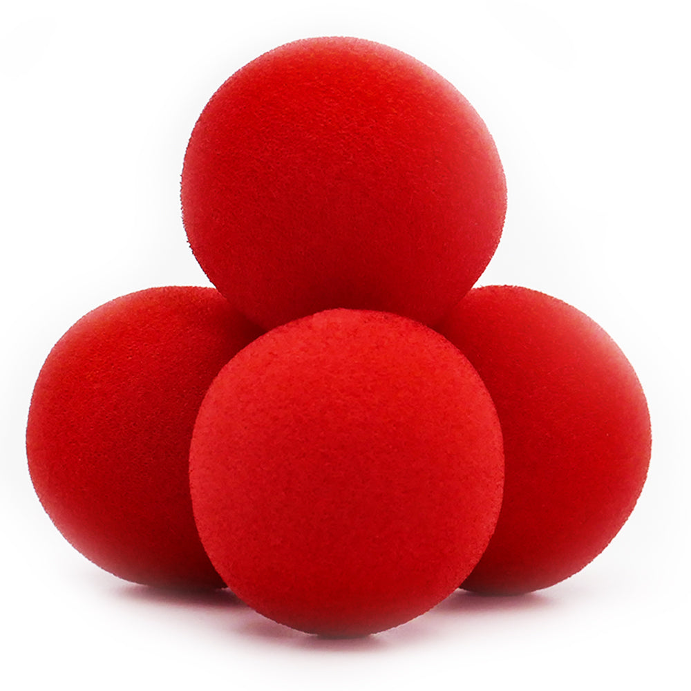 Magic Sponge Balls Tricks - 4 Pack Red Balls