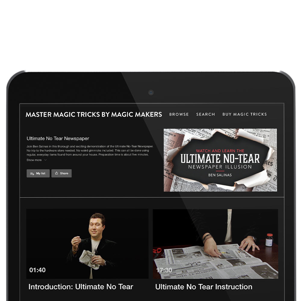Ultimate No Tear Newspaper Illusion - Instant Download