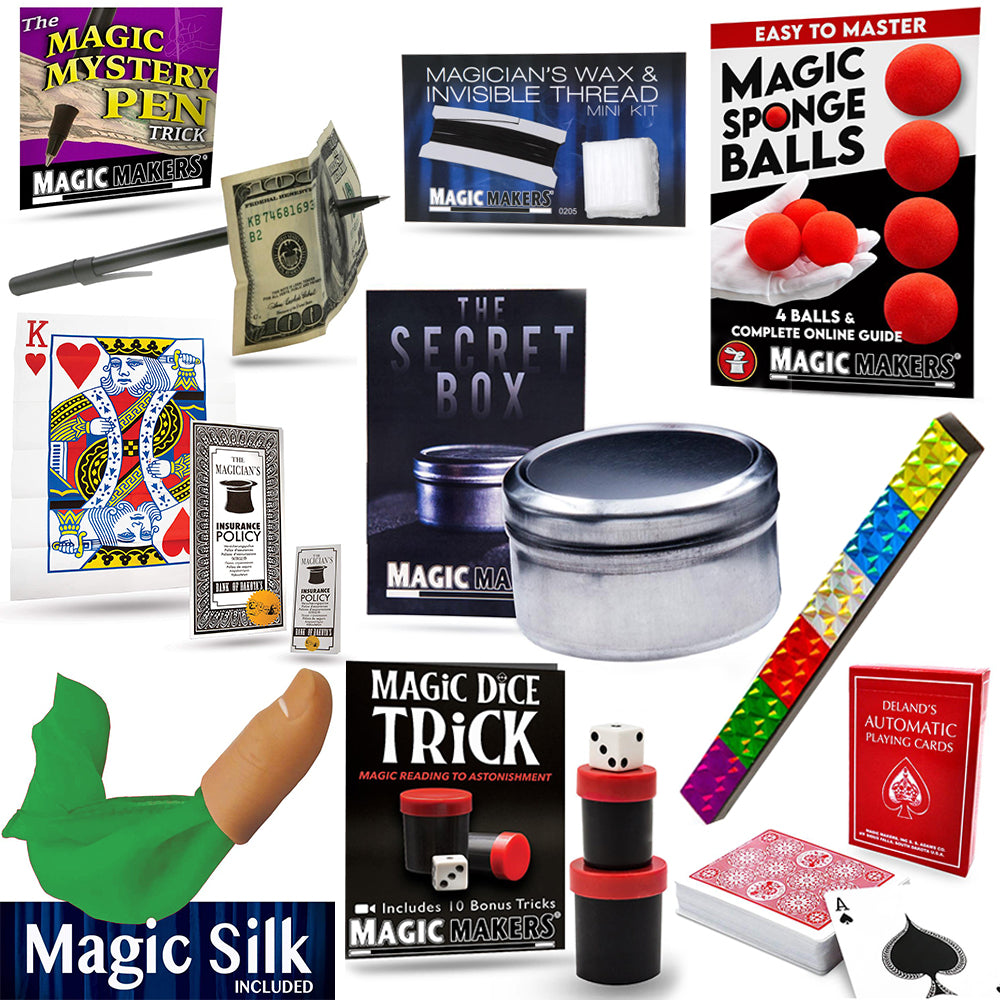 Magic Makers Color Changing Hanky, Stop Light Cards and Magic Pen Magic  Tricks Kit 