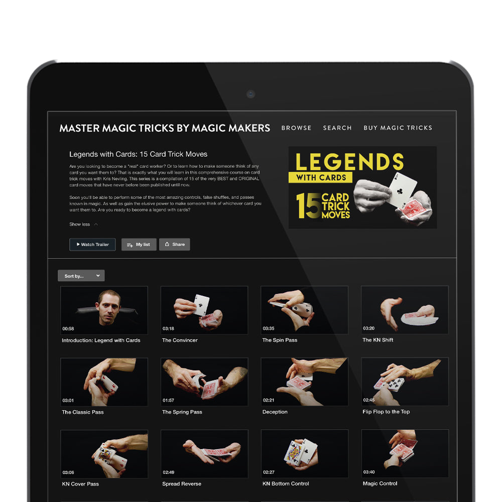 Legend with Cards: 15 Card Trick Moves - Instant Download